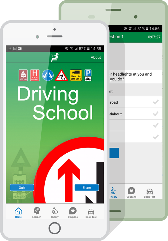 Driving School Apps Mockup