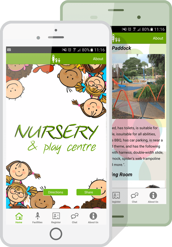 Nursery App Mockup
